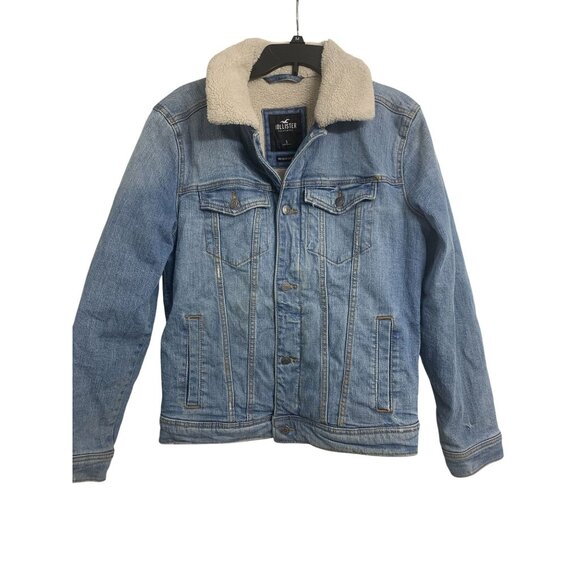 Hollister S Epic Flex Y2K Denim Sherpa Jean Jacket Classic - Picture 1 of 8